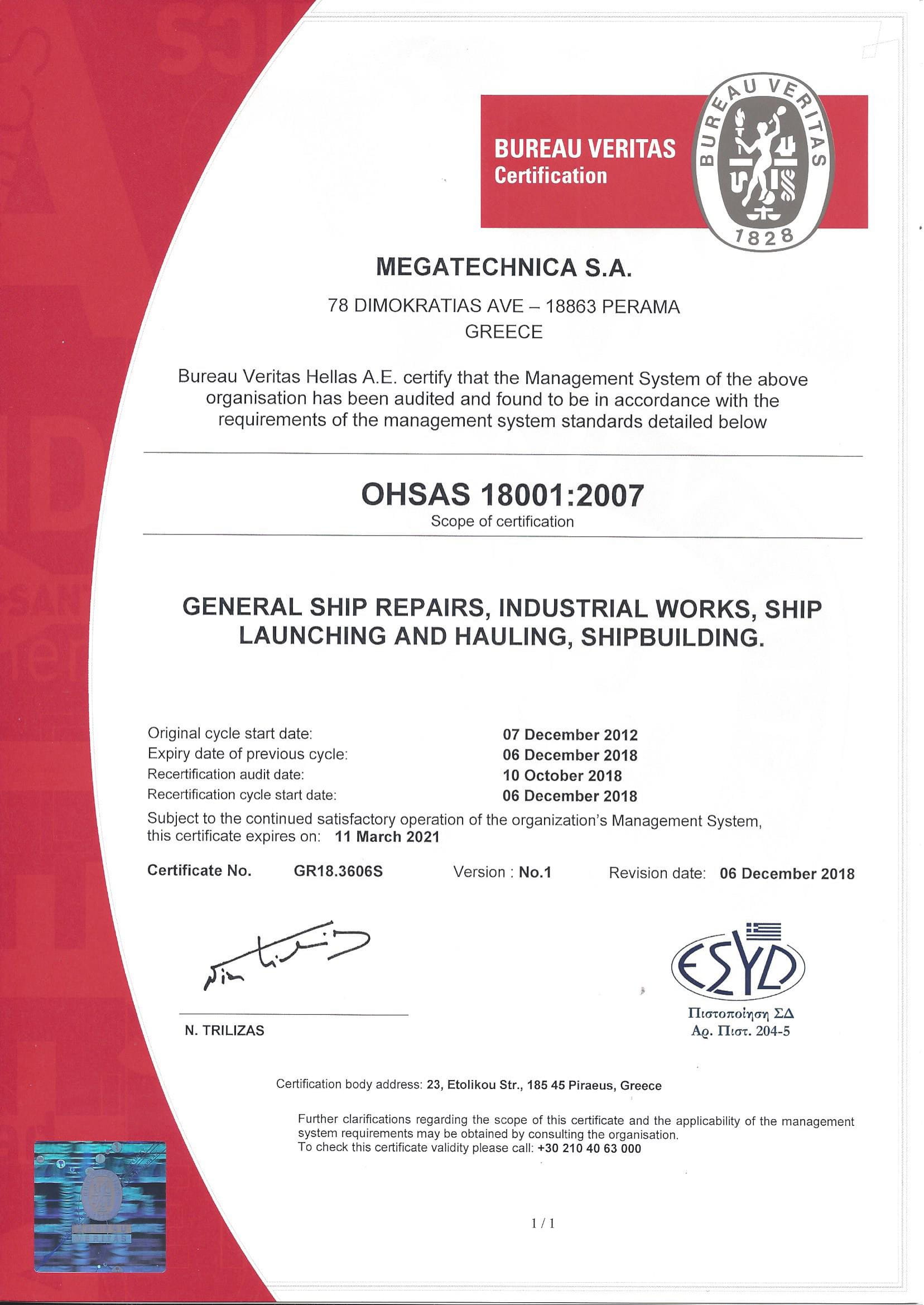 BV ISO 18001.2007 en 2018 1